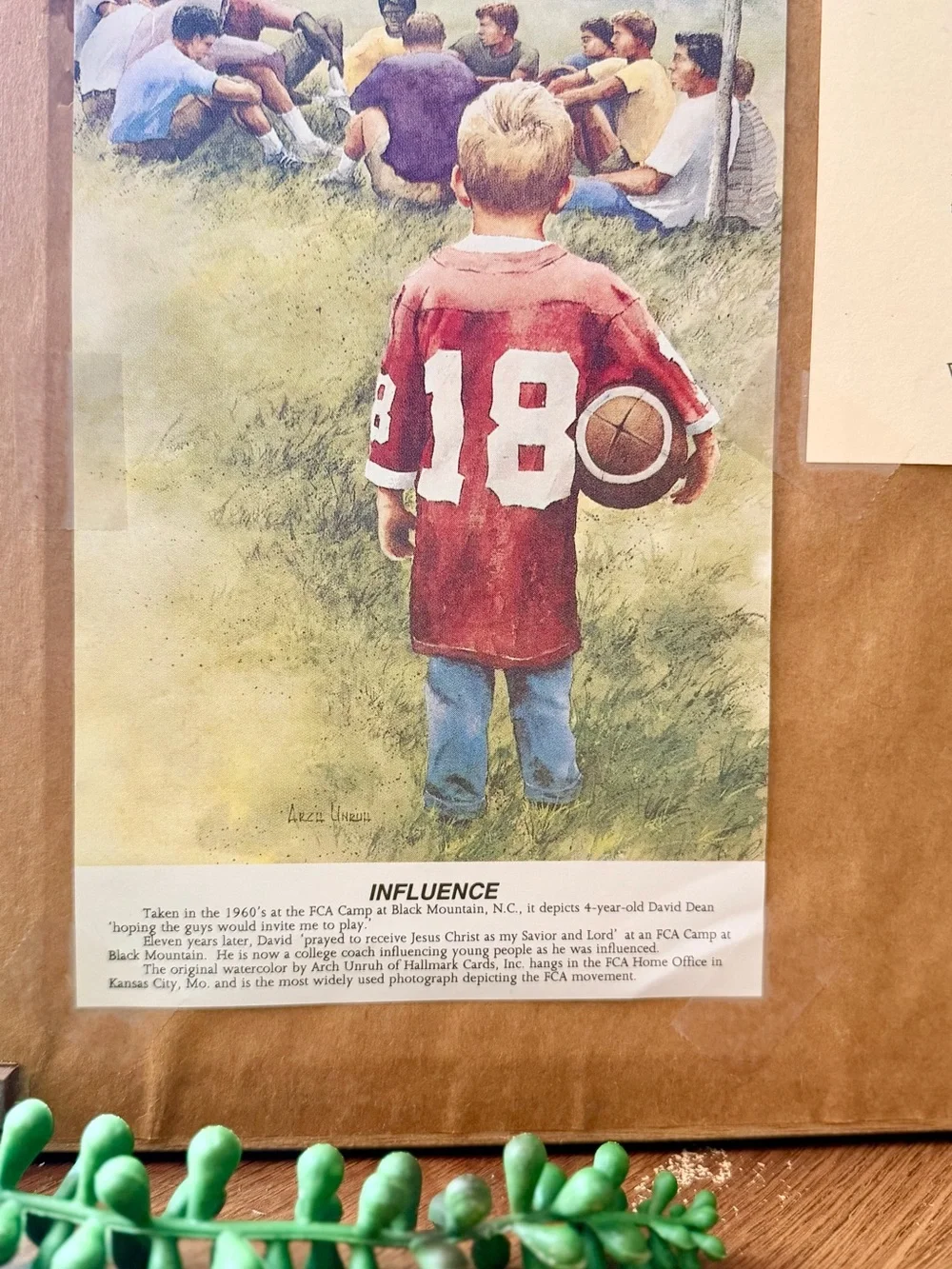 Arch Unruh Signed FCA Influence Framed Football Print